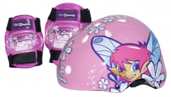 Шлем KIDZAMO SKATE SERINA розовый + защита