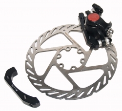Тормоз дисковый AVID BB5 M MTB 160 чёрные, пер. + зад. адаптеры