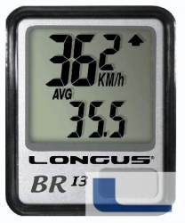 Велокомпьютер LONGUS BR-3, 10 ф-ций, черный 804711