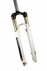 Вилка Suntour Epicon RLD, 1.1/8¨ возд.маслян. LockOut на руле,под Disk,Белый (100mm)