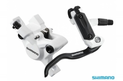 Тормоз дисковый Shimano BR-M446 задн.+ BL-M445 ручка торм.+гидролиния 1500мм (без ротора), белый