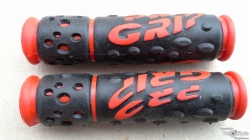 Ручки руля PRO GRIP Красно-черные 22/122mm (пара, комплект) 38144