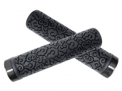 Ручки руля Velo VLG-1320-11D2 135 мм, с замками, черный