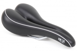 Седло Velo VL-1475  стальные рамки, черный, логотип VK