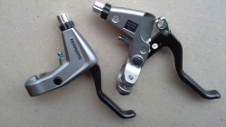 Ручки тормозные Shimano BL-T4000 V-brake правая и левая, серебристые