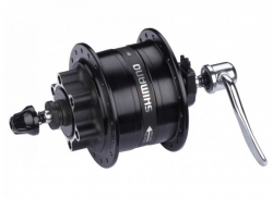 Втулка динамо передняя Shimano DH-3D32-QR Dynamo 6V/3.0W под Disk (6 болтов), 36отв. эксцентр. черн