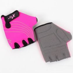 Велоперчатки X17 XGL-118PI детские, розово-черные