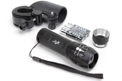 Фара передняя X17 Alpha 3.4 3W, 1CREELED, 120lumens, ZOOM, алюминиевая черная