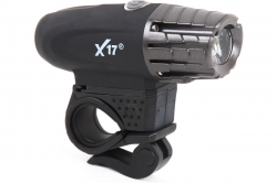 Фара передняя X17 Alpha 3.7 3W, 1CREELED, 120lumens, USB-Rechargeable, пластиковая черная