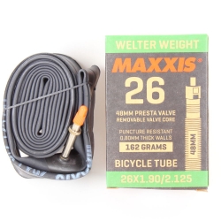 Камера MAXXIS Welter Weight 26х1,9-2,1 L:48мм Presta разборной ниппель для герметика