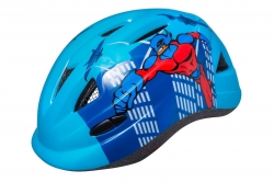 Шлем R2 ARMOUR голубой с суперменом