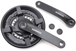 Шатуны Shimano FC-TY301 TX 42/34/24T, 8/7/6ск. 170мм, с защитой, черн.