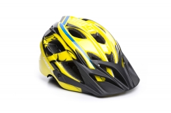Шлем OnRide Rider глянцевый желто-голубой