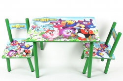 Мебель Детский столик «Cмешарики» + 2 стульчика