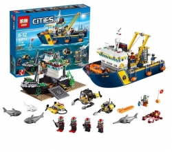 Конструктор Lepin 02012 (аналог Lego City 60095) ¨Корабль исследователей морских глубин¨, 774 дет.