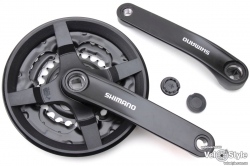 Шатуны Shimano FC-TY301 TX 48/38/28T, 8/7/6ск. 170мм, с защитой, черн.