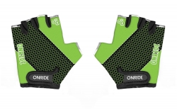 Велоперчатки OnRide Gem детские 3-4, черный-зелёный