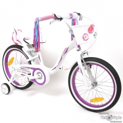 Велосипед детский VNC Miss бело-фиолетовый, 22 см рама, колеса 16¨
