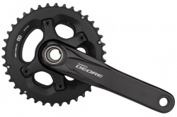 Шатуны Shimano FC-M6000-2 DEORE, Hollowtech II 175мм 38x28 без каретки