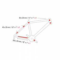 Защита рамы Zefal Skin Armor S (2603) полиуретан. прозр. (7шт)