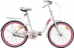 Велосипед VNC Angely AC 2429-FA-WP 33см бело-розовый колеса 24¨