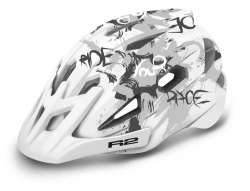 Шлем R2 Wheelie бело-серый матовый ATH23D/M