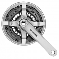 Шатуны Shimano FC-TY501 TX 42/34/24T, 8/7/6ск. 170мм, с защитой серебристый