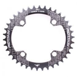 Звезда шатунов Motsuv Narrow Wide Oval 38T BCD104 ALU черная