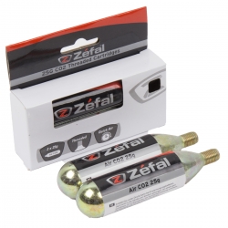 Картридж - баллон Zefal Air CO2 (4250D) 25g x 2шт для быстрого накачивания колёс велосипеда