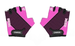 Велоперчатки OnRide Gem детские 3-4 розовый-серый
