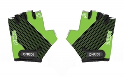 Велоперчатки OnRide Gem детские 11-12 черный-зелёный