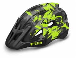 Шлем R2 ATH23F/S Wheelie черный неоново-желтый серый
