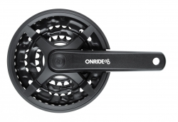 Шатуны OnRide Trio 830P, под квадрат, 175мм, 22-32-42Т, на 8/7/6 ск. черные