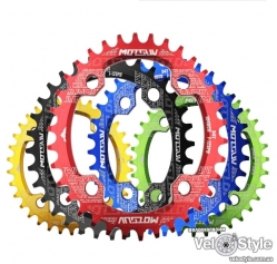 Звезда шатунов Motsuv Narrow Wide Oval 38T BCD104 ALU зелёная