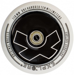 Колесо Explore для трюкового самоката 110мм WHITE, подшипник abec -9