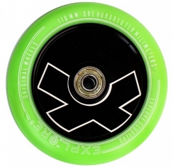 Колесо Explore для трюкового самоката 110мм GREEN, подшипник abec -9