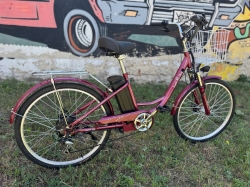 Женский электровелосипед Kelbike 28? 500W, 48V18AH,  колёса 20? бардовый