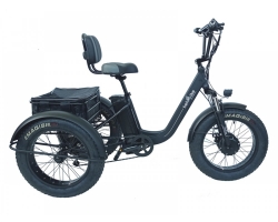 Электровелосипед алюминиевый трехколесный Kelbike фэтбайк, колеса 20, мотор 750W, АКБ 48V15AH