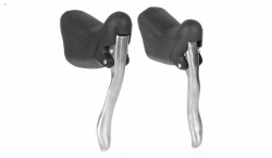 Тормозные ручки шоссе OnRide Stiff, пара, алюм. сплав, черно-серебристые