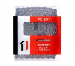 Цепь SRAM PCEX1 с замком, 10ск. 144 звеньев, в упаковке, серебр.