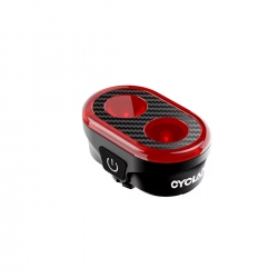 Мигалка задняя Cyclami CY200, с датчиком тормоза, Type-C, 1000 mAh, чёрная