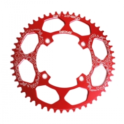Звезда шатунов Deckas Narrow Wide Round 50T  BCD104  ALU красная