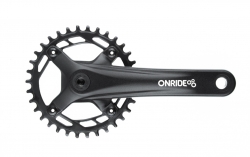 Шатуны OnRide Solo 1110 Hollowtech, 170 мм, 34T BCD: 104 мм, на 11,10,9ск., черные