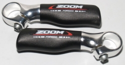 Рожки ZOOM MT-106, АЛЮМИН., ЧЕРНЫЕ, ПРЯМЫЕ, с изгибом под ладонь