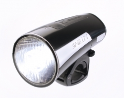 Фара передняя Sigma Sport SMILUX, 1 высокомощный светодиод, 4*AA(1.2-1.5V), 15Lux, черная