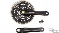 Шатуны Shimano FC-M361 Acera, 175мм, 42x32x22, черные