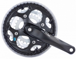 Шатуны Shimano FC-M411 Alivio 48/38/28T 170мм с болтами черн.