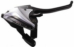 Моноблоки MTB Shimano ST-EF60 ACERA, 7-зв+3-зв, серебр/черн, пара