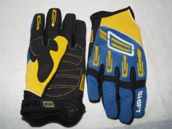Велоперчатки FOX Racing Pro Strike Glove,  Сине-желтые