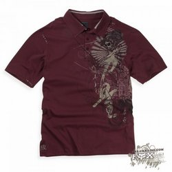 Рубашка FOX Racing Inked s/s Polo Pomegranate